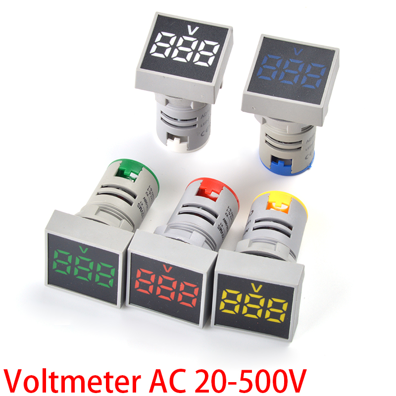 22MM Square Panel LED Voltmeter